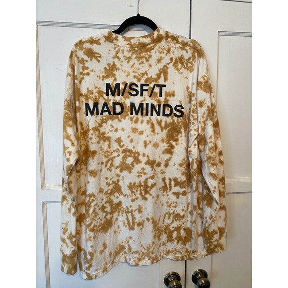 MISFIT MAD MINDS M/SF/T MEN'S BLEACH STYLE LONG SLEEVE SHIRT SZ LARGE - Picture 1 of 4